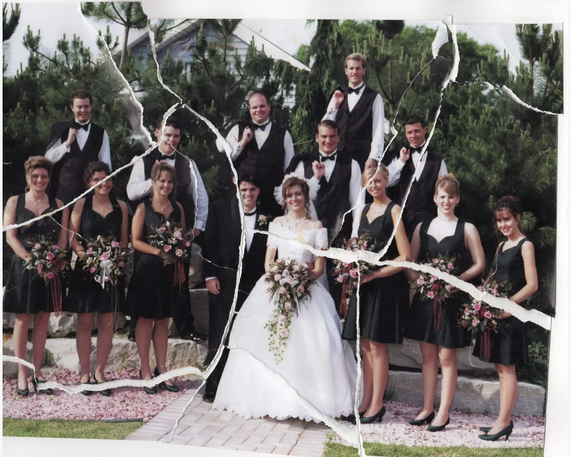Torn wedding archive print